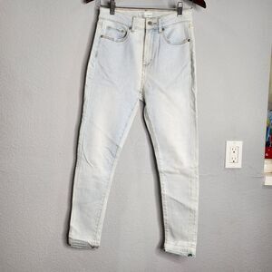 Loft womens high waist light wash skinny jeans